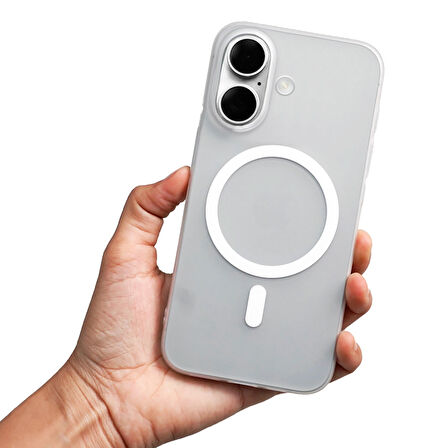 Buff iPhone 16 Plus MagSafe Slimfy Kılıf - Beyaz