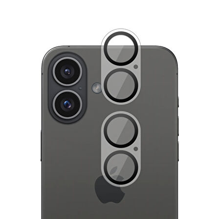 Buff iPhone 16 Plus / iPhone 16 Şeffaf Lens Koruyucu 2 Adet