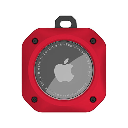 Buff TagSafe ProShield Taşınabilir Anahtarlık AirTag Kılıf Red