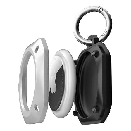 Buff TagSafe ProShield Taşınabilir Anahtarlık AirTag Kılıf White