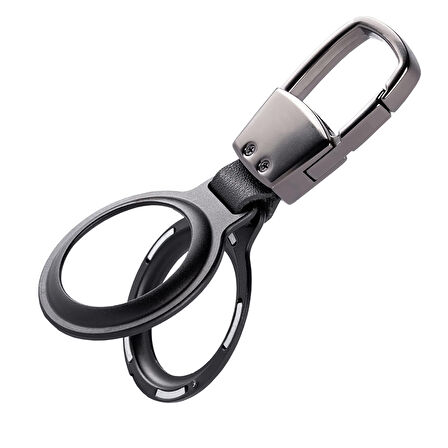 Buff TagSafe HookSteel Taşınabilir Anahtarlık AirTag Kılıf Black