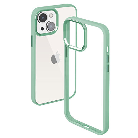 Buff iPhone 13 New Air Bumper Kılıf Light Green