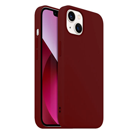 Buff iPhone 13 Rubber S Kılıf Wine Red