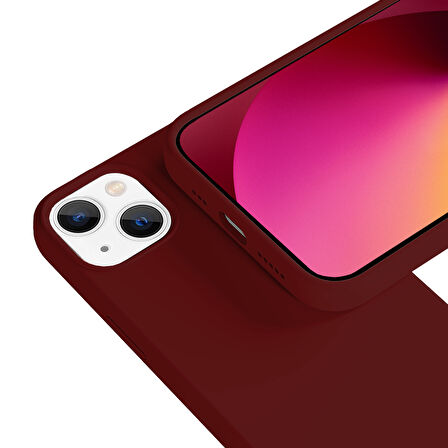 Buff iPhone 13 Rubber S Kılıf Wine Red