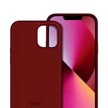 Buff iPhone 13 Rubber S Kılıf Wine Red