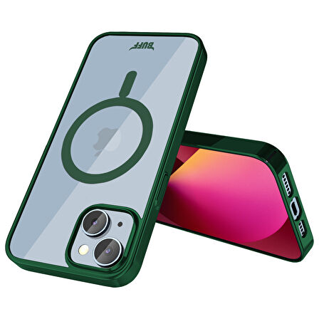 Buff iPhone 13 MagSafe Slim Fit Kılıf Dark Green