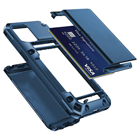 Buff iPhone 13 Slide Armor Kılıf Blue