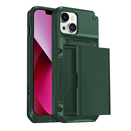 Buff iPhone 13 Slide Armor Kılıf Dark Green