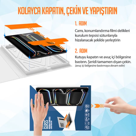 Buff iPad 10.9 inç 10. Nesil Easyfit Cam Ekran Koruyucu