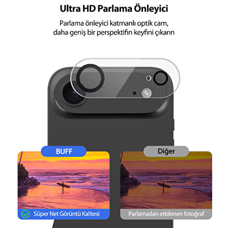 Buff iPhone Air Şeffaf Kamera Lens Koruyucu