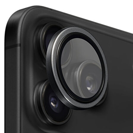 Buff iPhone 17 Pro Max Metal Kamera Lens Koruyucu - Siyah