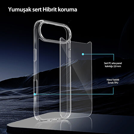 Buff iPhone Air Şeffaf Kılıf - Air Hybrid Serisi