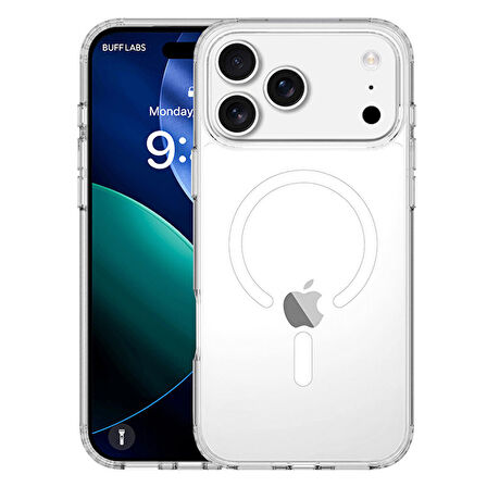 Buff iPhone 17 Pro Max Şeffaf Kılıf - MagSafe Air Hybrid Serisi