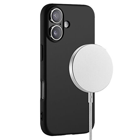 Buff iPhone 17 MagSafe Rubber Fit Silikon Kılıf - Siyah