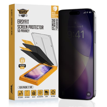 Buff iPhone Air Avantaj Paket - Şeffaf Kılıf +  Ekran Koruyucu + Lens Koruyucu Privacy
