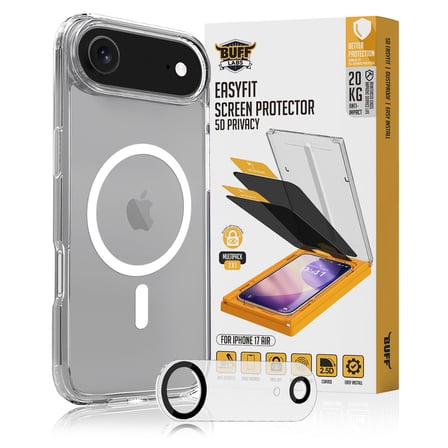 Buff iPhone Air Avantaj Paket - MagSafe Kılıf +  Ekran Koruyucu + Lens Koruyucu Privacy