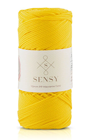 1.5 Mm - 100 gr Polyester Makrome Ipi Sarı 150 M Polyester Makrome Ip Supla Ip Ve Çanta Ipliği