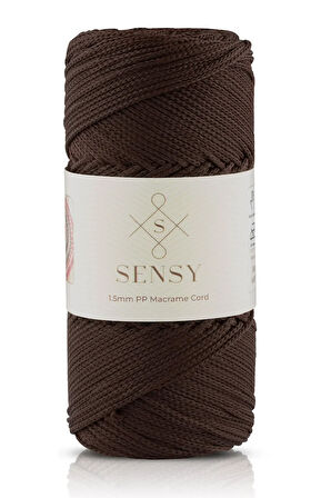 1.5 Mm - 100 gr Polyester Makrome Ipi Kahverengi 150 M Polyester Makrome Ip Supla Ip Ve Çanta Ipi