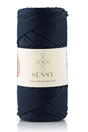 1.5 Mm - 100 gr Polyester Makrome Ipi Lacivert 150 M Polyester Makrome Ip Supla Ip Ve Çanta Ipliği