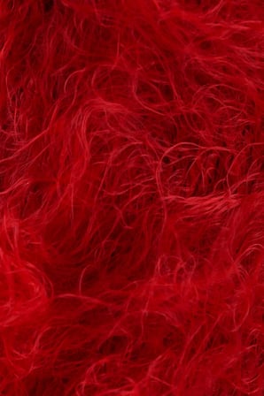 Premium Touch El Örgü Ipi Hırka Kazak Ipi Kürk Görünümlü Ip Atkı Bere Peluş Oyuncak Ipi Kırmızı