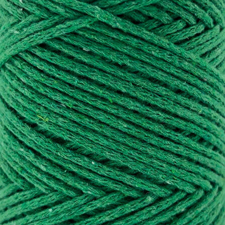 Sensy Koton Pamuk Makrome İpi 2mm Cotton Zincir Makrome Çanta İpi Supla İpi Koton İp Yeşil