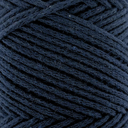 Sensy Koton Pamuk Makrome İpi 2mm Cotton Zincir Makrome Çanta İpi Supla İpi Koton İp Lacivert