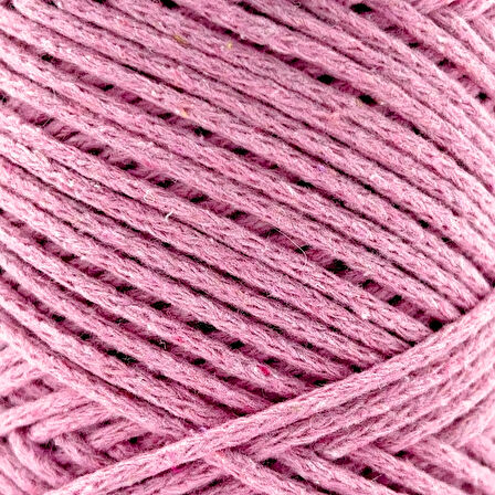 Sensy Koton Pamuk Makrome İpi 2mm Cotton Zincir Makrome Çanta İpi Supla İpi Koton İp Pembe