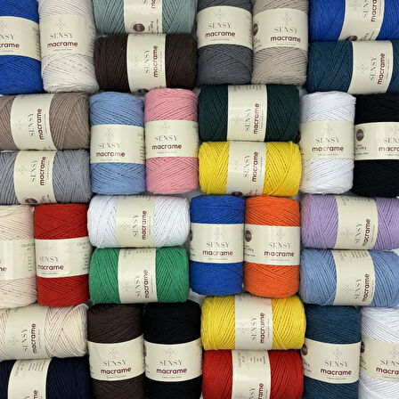 Sensy Koton Pamuk Makrome İpi 2mm Cotton Zincir Makrome Çanta İpi Supla İpi Koton İp Pembe