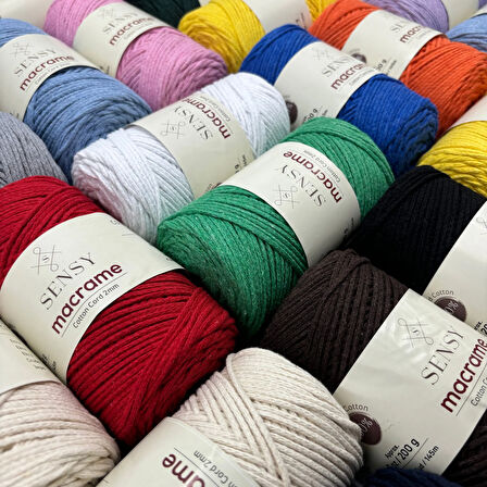 Sensy Koton Pamuk Makrome İpi 2mm Cotton Zincir Makrome Çanta İpi Supla İpi Koton İp Pembe