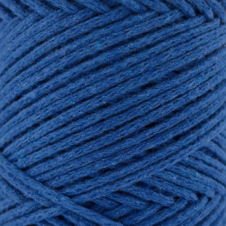 Sensy Koton Pamuk Makrome İpi 2mm Cotton Zincir Makrome Çanta İpi Supla İpi Koton İp Saks Mavisi