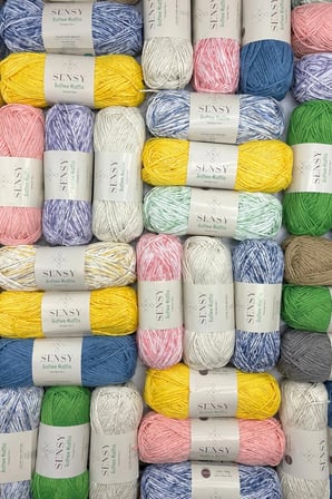 Premium Softee Raffia Yumuşak Ebruli Kağıt İp Çok Renkli Rafya İp El Örgü İpi Mor Batik
