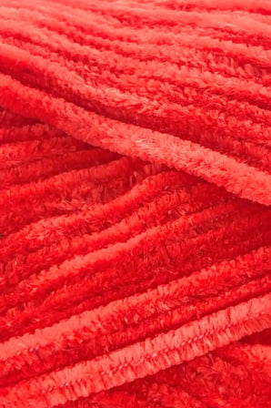 Velvet Slim El Örgü Ipi Battaniye Ipi Kazak Ipi Bebek Battaniye Ipi Kadife Ip Amigurumi Ip Kırmızı