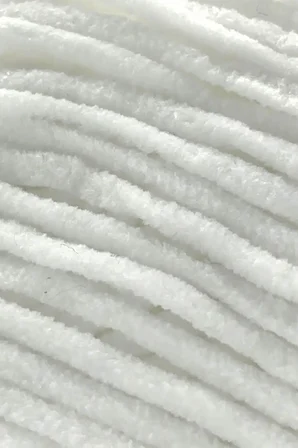 Velvet Slim El Örgü Ipi Battaniye Ipi Kazak Ipi Bebek Battaniye Ipi Kadife Ip Amigurumi Ip Beyaz