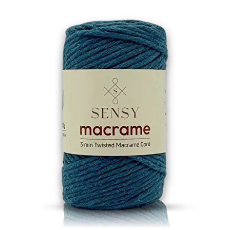 SENSY Premium Taranan Makrome Makrame Taranabilir Pamuk Makrome İpi