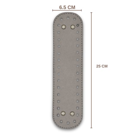 Çanta Tabanı Mini Suni Deri 6.5Cmx25Cm Gri