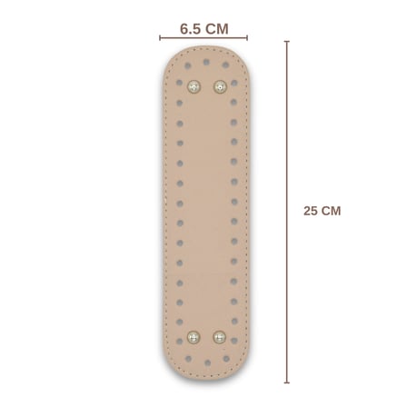 Çanta Tabanı Mini Suni Deri 6.5Cmx25Cm Açık Vizon