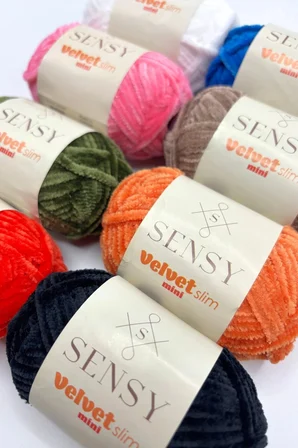 Velvet Slim Mini Paket Örgü İpi Kadife İp Amigurumi İpi Set Colors