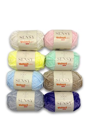 Velvet Slim Mini Paket Örgü İpliği Kadife İpliği Amigurumi İpliği Set Pastels