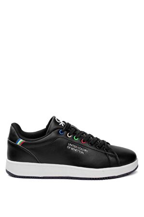 Benetton BNI-10063 Erkek Klasik Sneaker Siyah - Beyaz