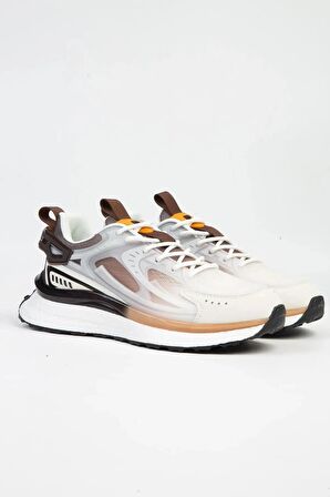 PCI-10105 İthal Erkek Spor Ayakkabı-Beyaz Kahve