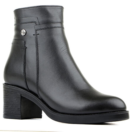 Pierre Cardin 54063 Hakiki Deri Fermuarlı Topuklu Kadın Bot