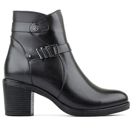 Pierre Cardin 54067 Hakiki Deri Fermuarlı Topuklu Kadın Bot