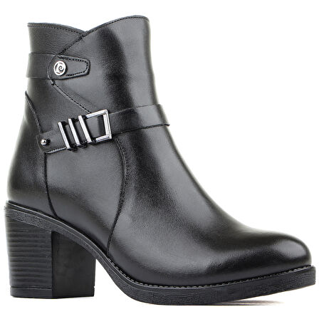 Pierre Cardin 54067 Hakiki Deri Fermuarlı Topuklu Kadın Bot
