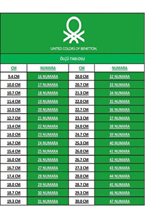 BENETTON BNİ-11132 İTHAL UNİSEX KADIN SPOR AYAKKABI