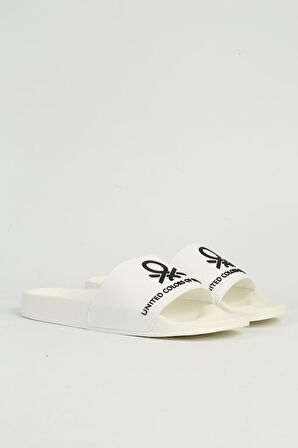 Benetton BN-1434 Anatomik Taban Erkek Terlik Beyaz 40-45 