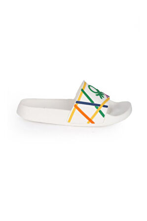 Benetton BN-1438 Anatomik Taban Kadın Terlik Beyaz 36-40 