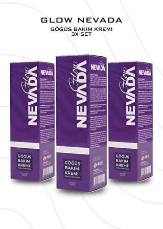 Glow Nevada Göğüs Bakım Kremi 100 ml 3'lü Set