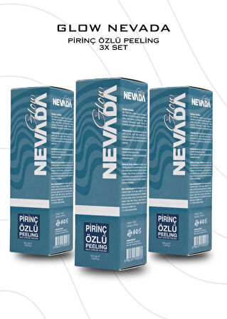 Glow Nevada Pirinç Özlü Peeling 100 ml 3'lü Set