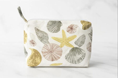 Sinada Midye Desenli Makyaj Çantası