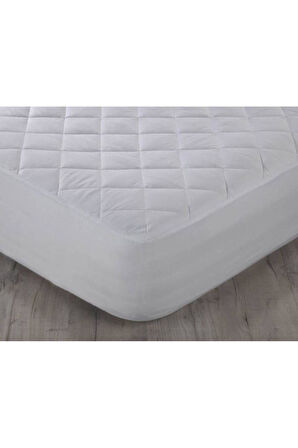 Kapitone Fitted Dışı Pamuk Içi Yün Dolgu Tek Kişilik Alez Yatak Koruyucu 160x200